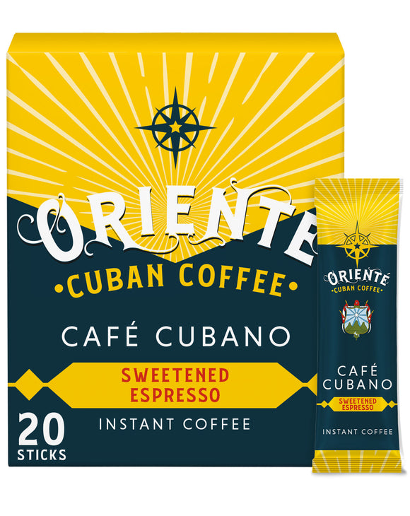 Oriente Cafe Cubano Dark Roast Coffee Instant Sticks