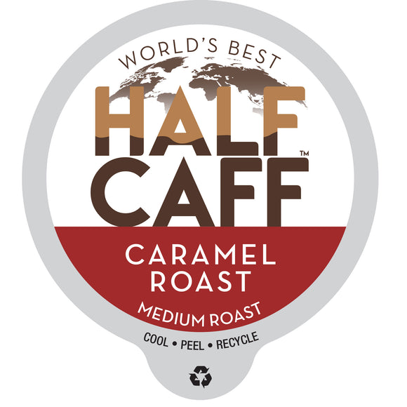 World's Best Half Caff™ Caramel Roast Flavored Coffee Pods