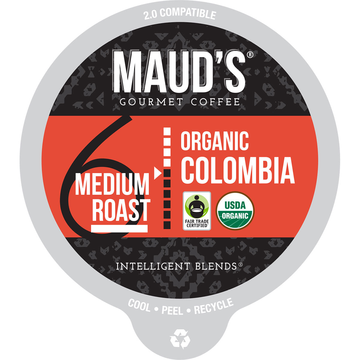 Maud's Organic Single-Origin Fair-Trade Colombia Medium Roast Coffee Pods