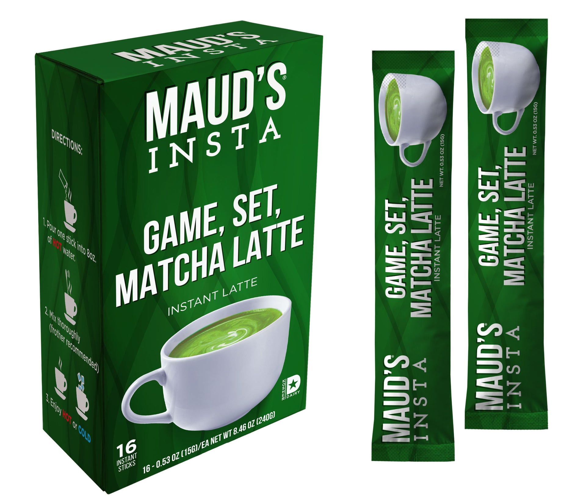 Maud's Matcha Latte Instant Sticks