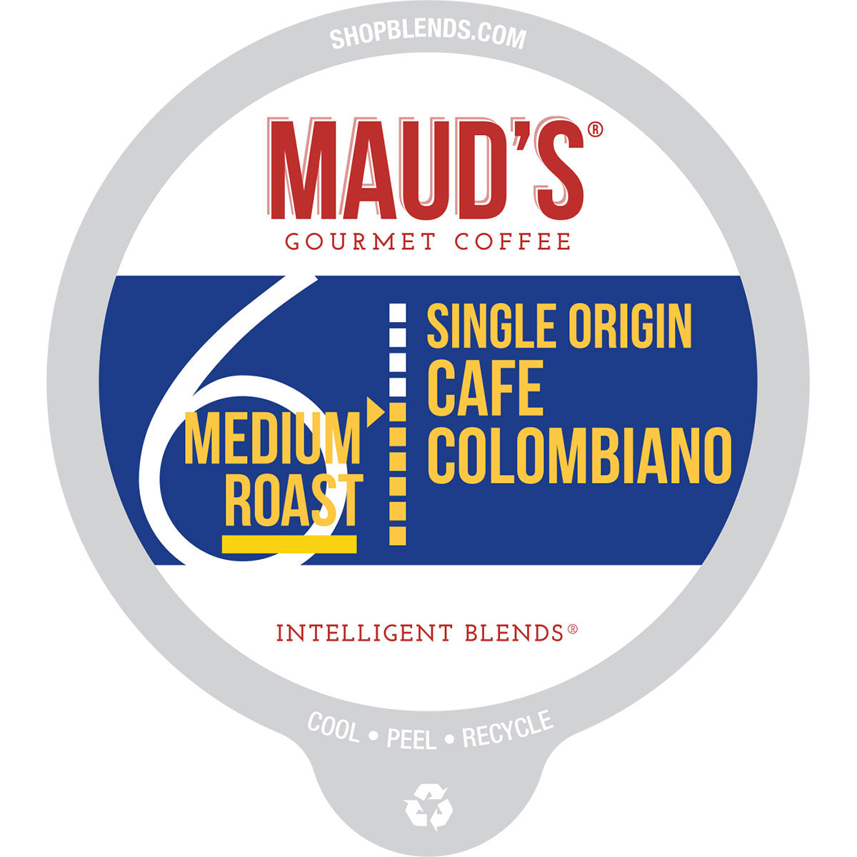 Maud's Cafe Colombiano Single Origin Dark Roast Coffee Pods
