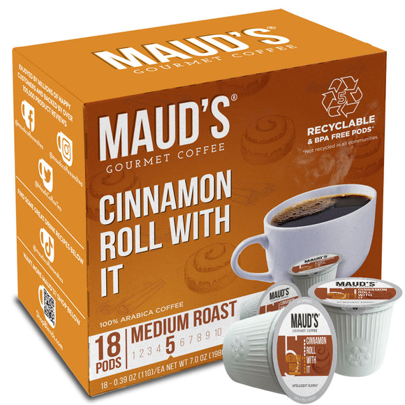 Maud's Cinnamon Roll Flavored Coffee Pods - 18ct