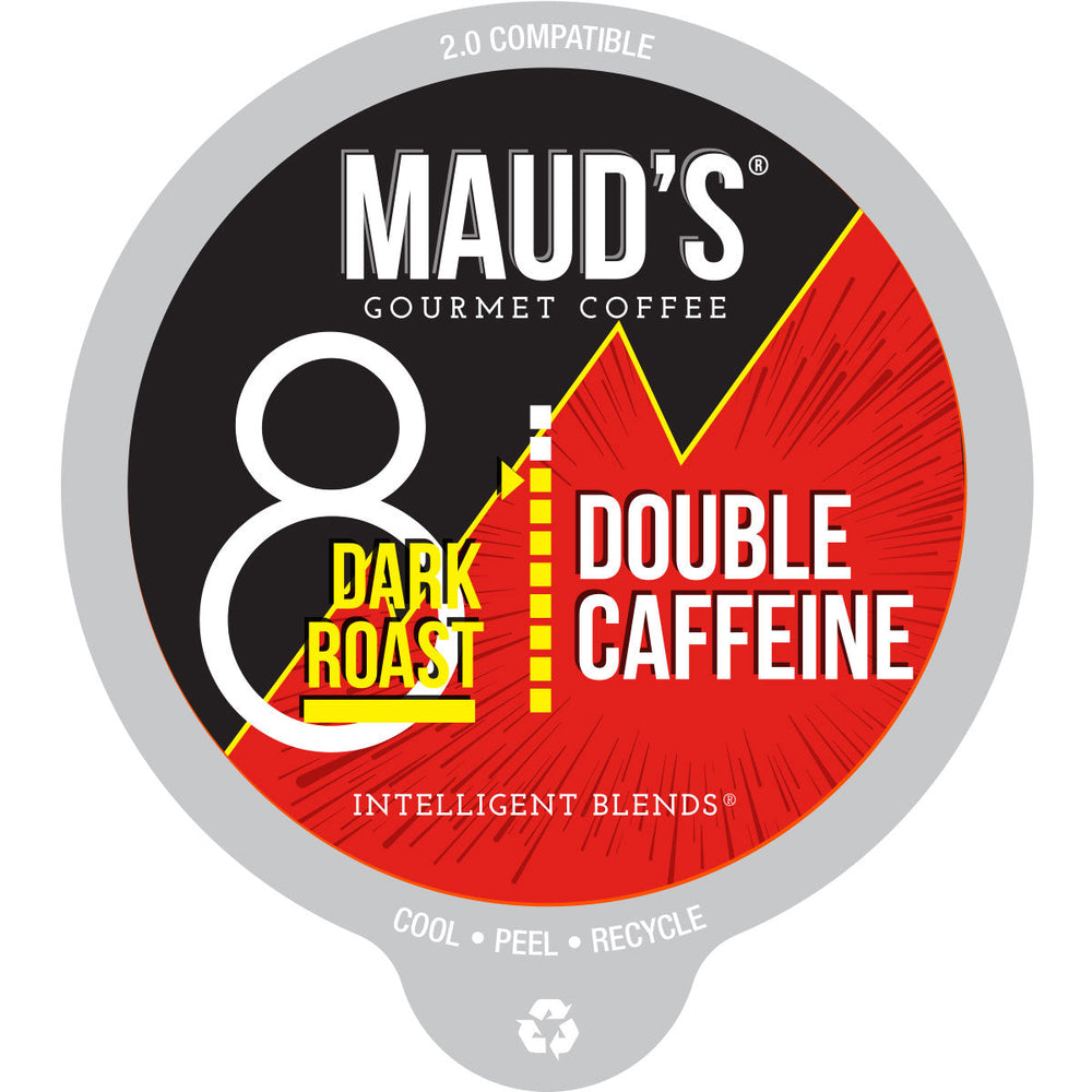 Maud's Double Caffeine Dark Roast Coffee Pods (2X Caffeine) - 48ct