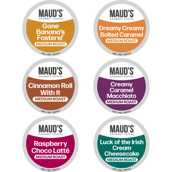 Maud's Flavored Coffee Pods Variety Pack (6 Flavors)