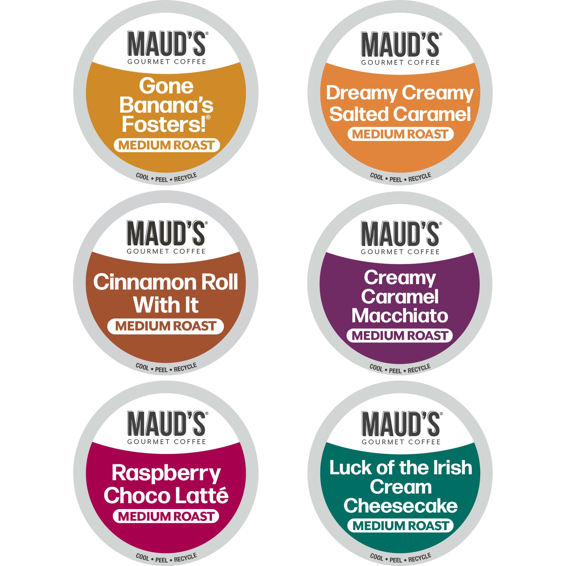Maud's Flavored Coffee Pods Variety Pack (6 Flavors)