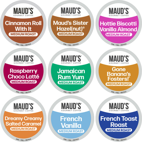 Maud's Flavored Coffee Variety Pack (9 Blends)