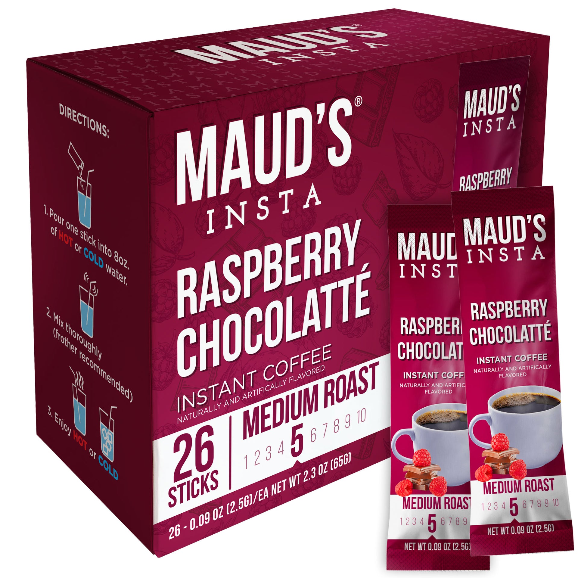 Maud's Instant Raspberry Chocolate Flavored Coffee