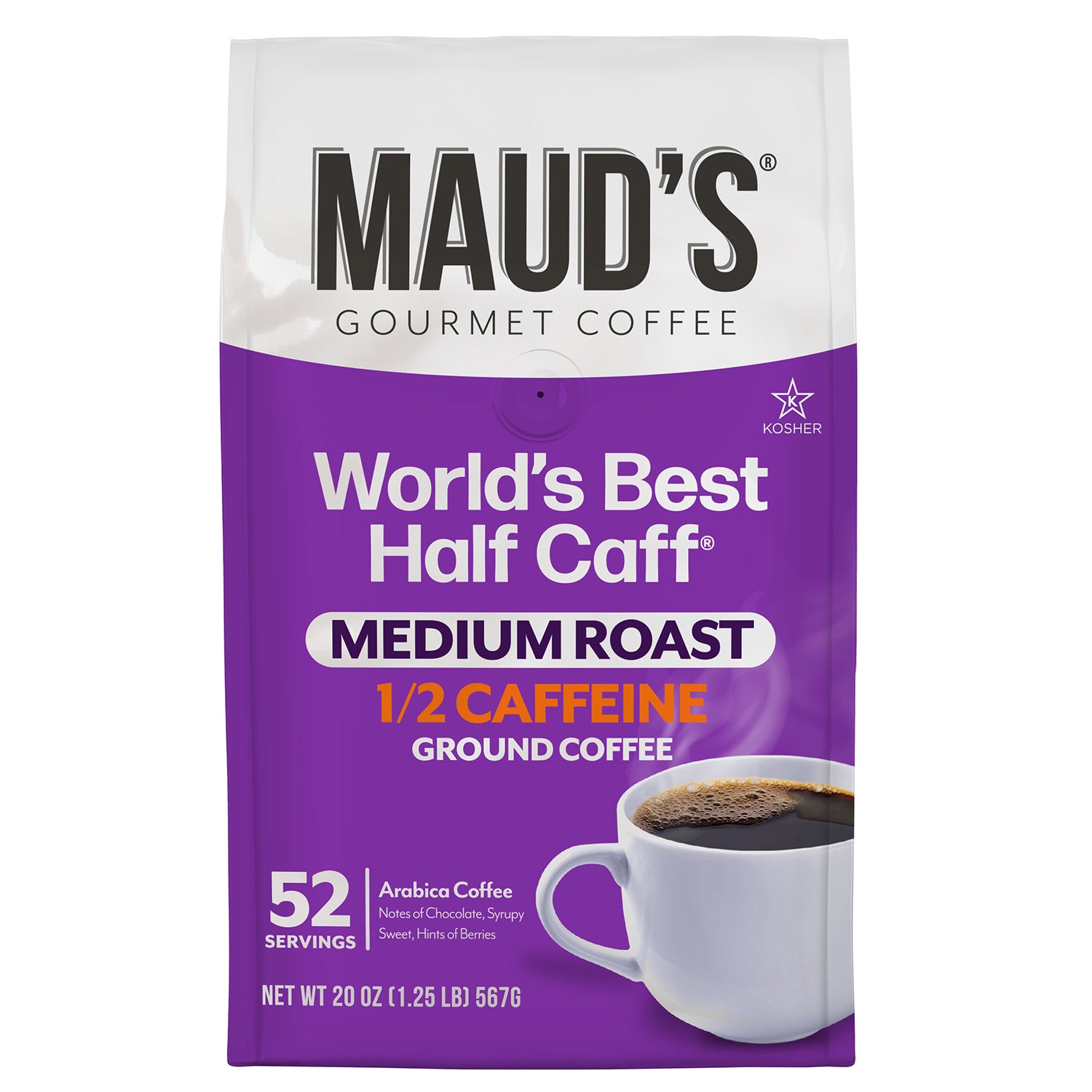 Maud's Half Caffeine Ground Coffee