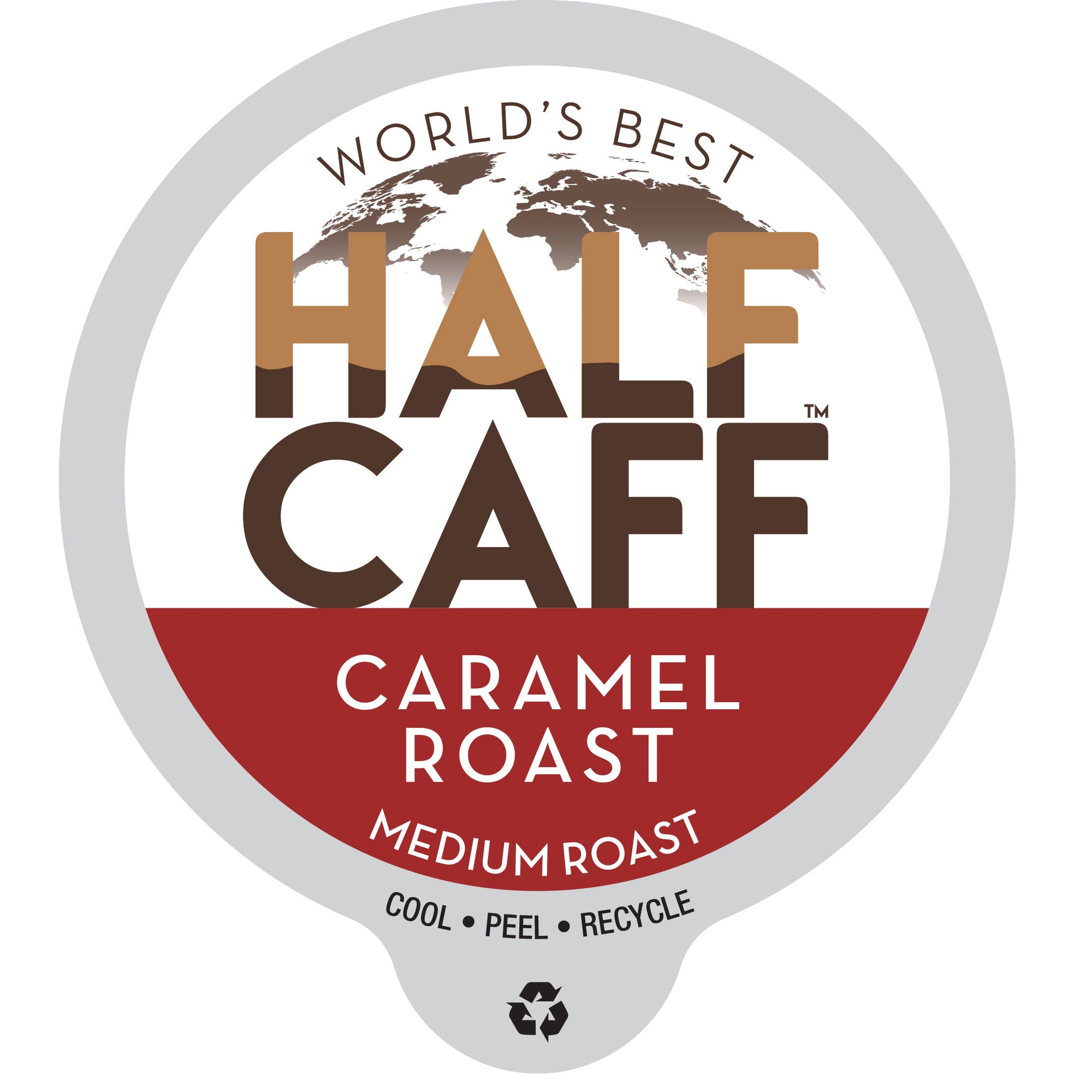World's Best Half Caff™ Caramel Roast Flavored Coffee Pods