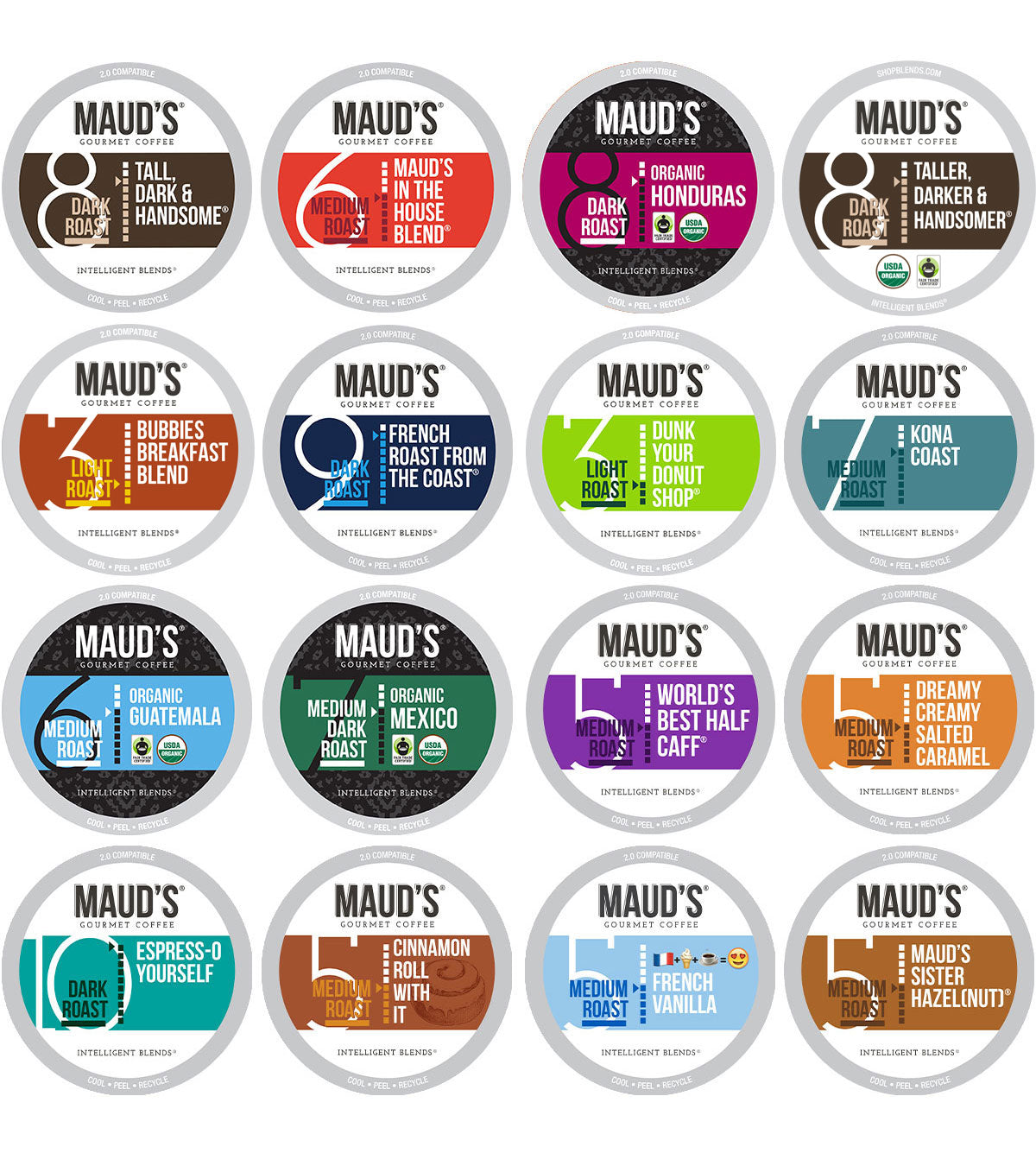 Maud's Coffee Lover's Variety Pack (16 Blends) - 40 Pods