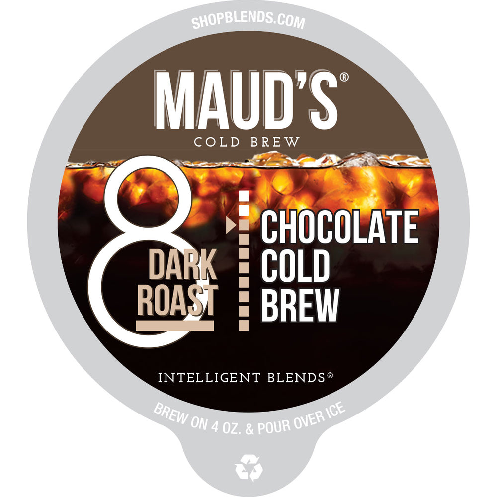 Maud's Chocolate Cold Brew Dark Roast Coffee Pods (Chocolate Caffeinator) - 18ct