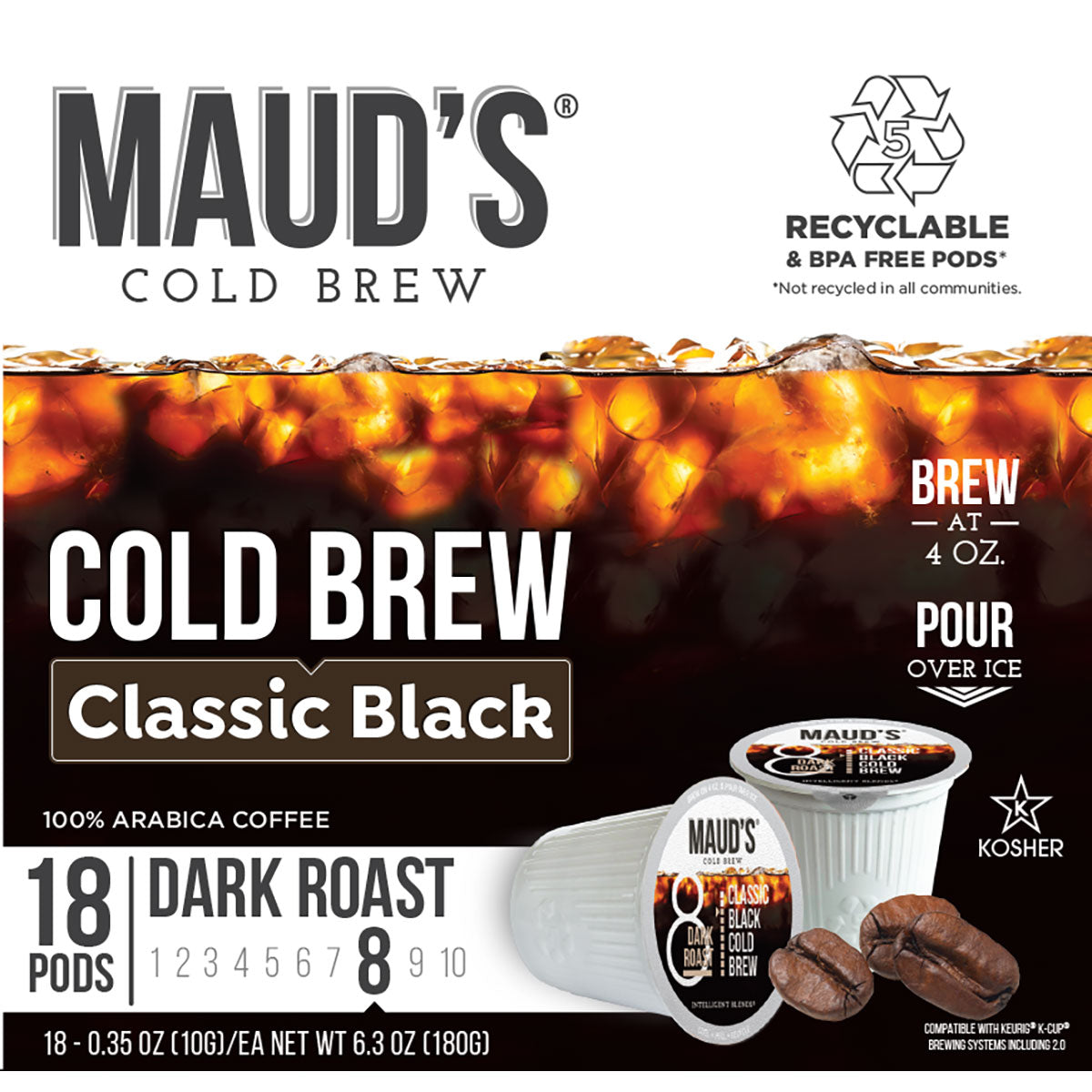 Classic Logo Cold Brew Coffee Glass | 16oz