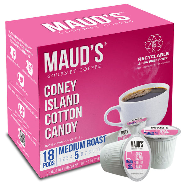 Maud's Cotton Candy Flavored Coffee Pods - 18ct