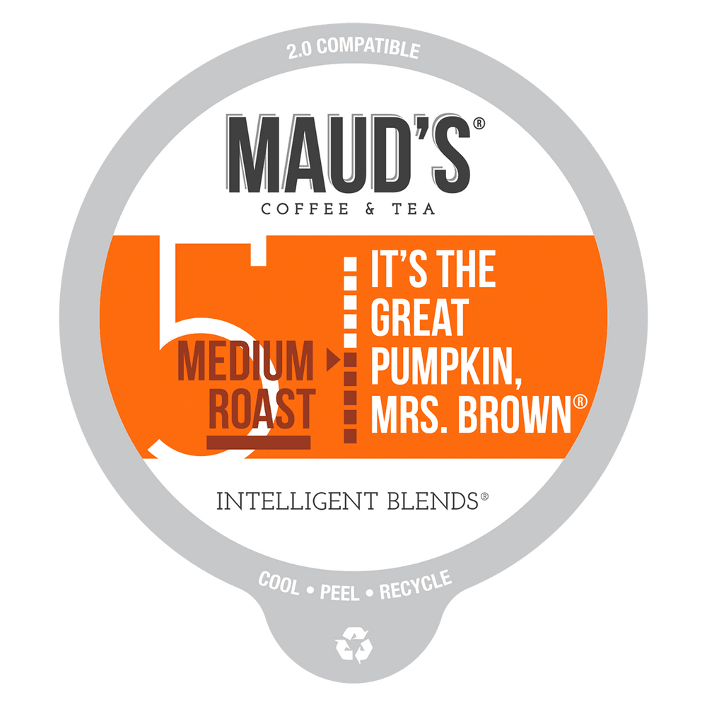 Maud's Pumpkin Spice Flavored Coffee Pods  (It's The Great Pumpkin, Mrs. Brown) - 24ct