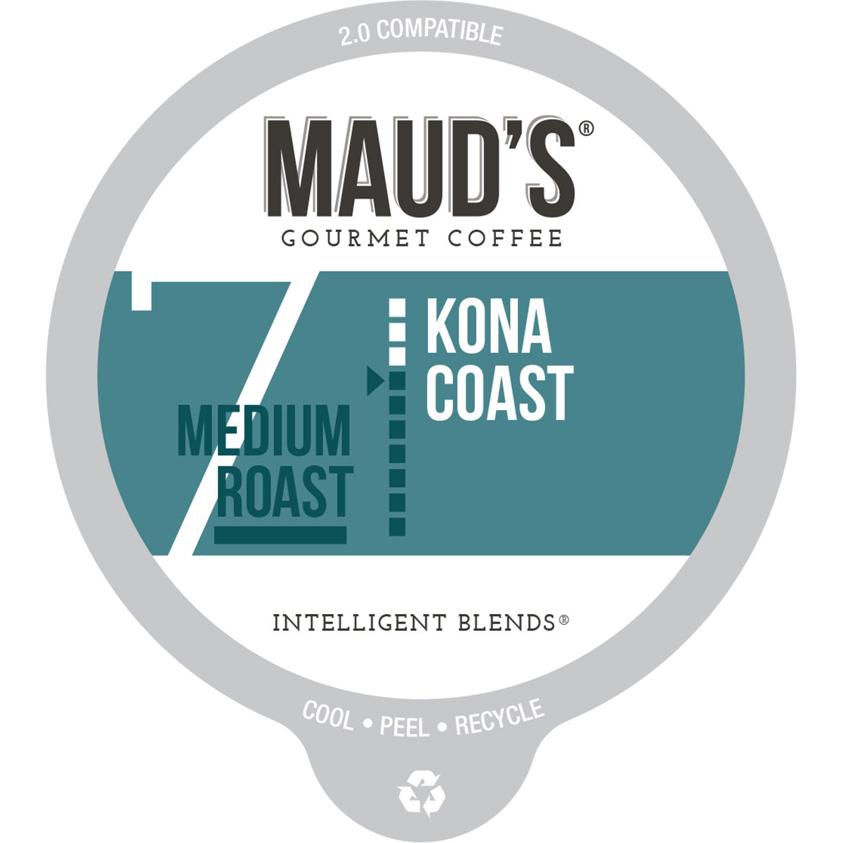 Maud's Kona Blend Medium Dark Roast Coffee Pods (Kona Coast) - 100ct