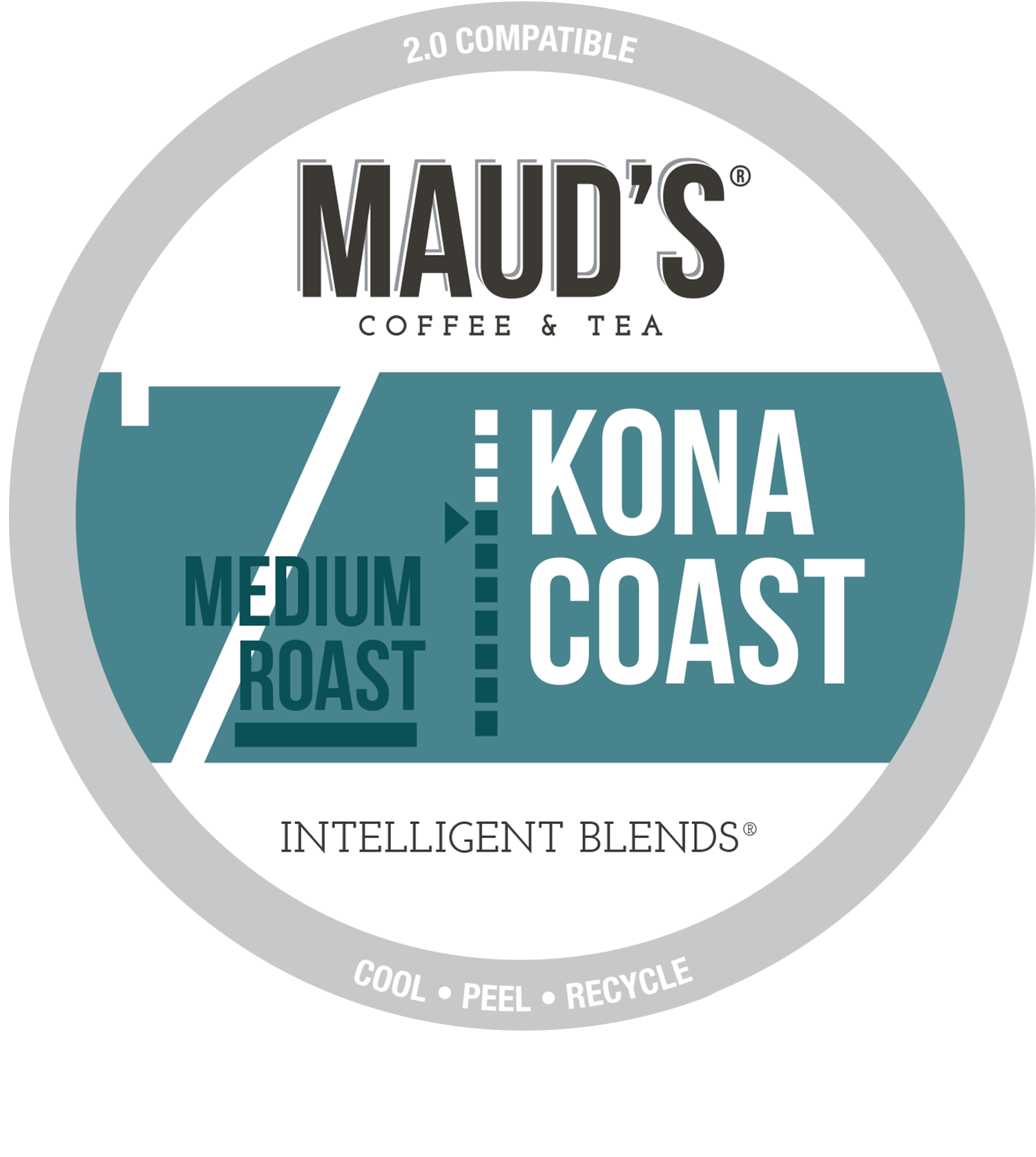 Maud's Kona Blend Medium Dark Roast Coffee Pods (Kona Coast) - 24ct