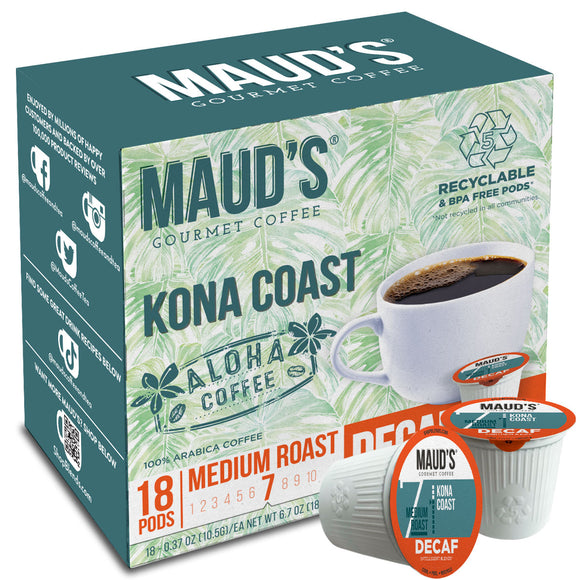 Maud's Decaf Kona Blend Coffee Pods - 18ct