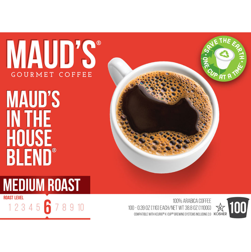 Maud's Medium Dark Roast Coffee Pods (In The House Blend)