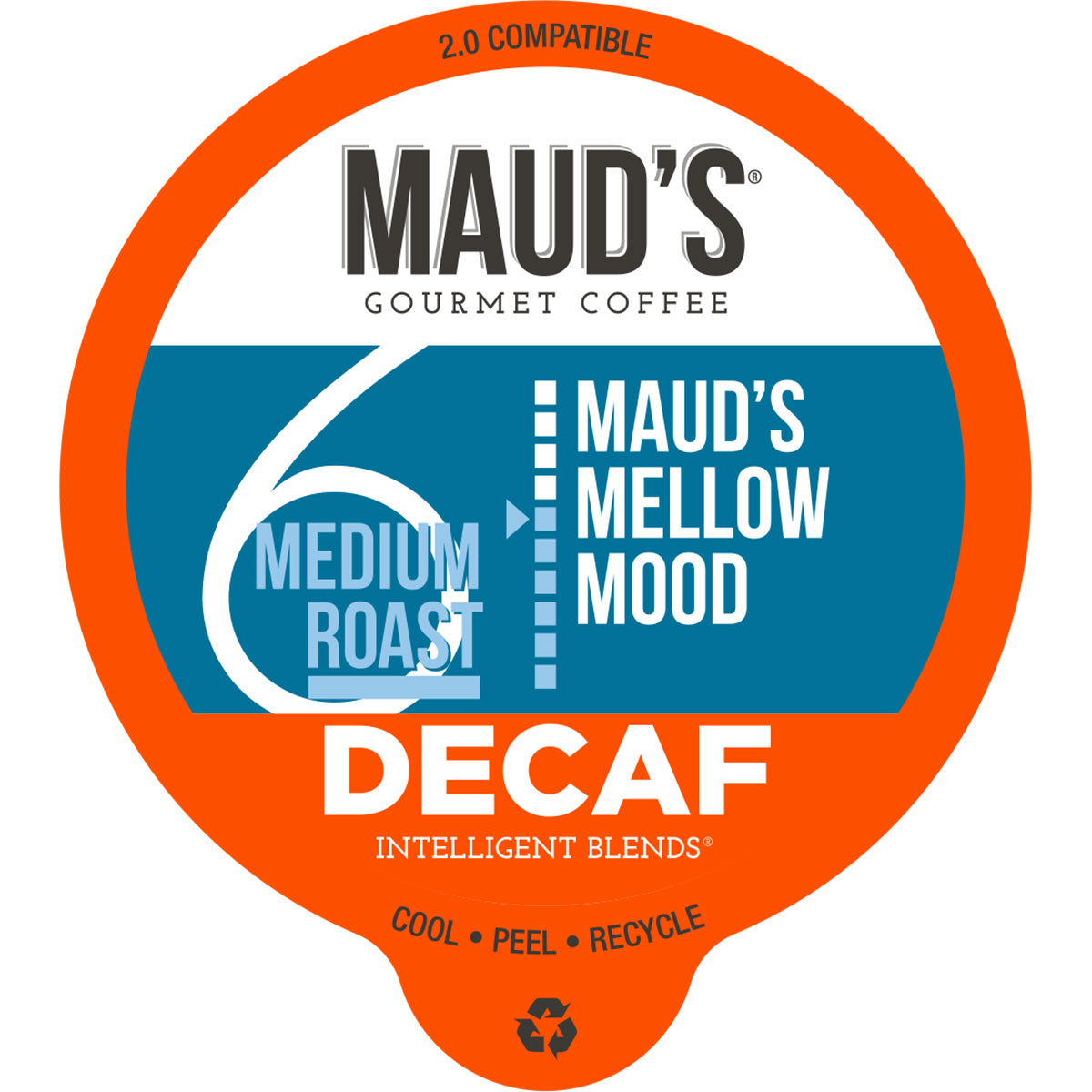 Maud's Decaf Medium Roast Coffee Pods (Mellow Mood) - 100ct