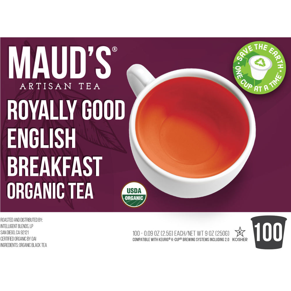 Maud's Organic English Breakfast Tea Pods (Royally Good English Breakfast)