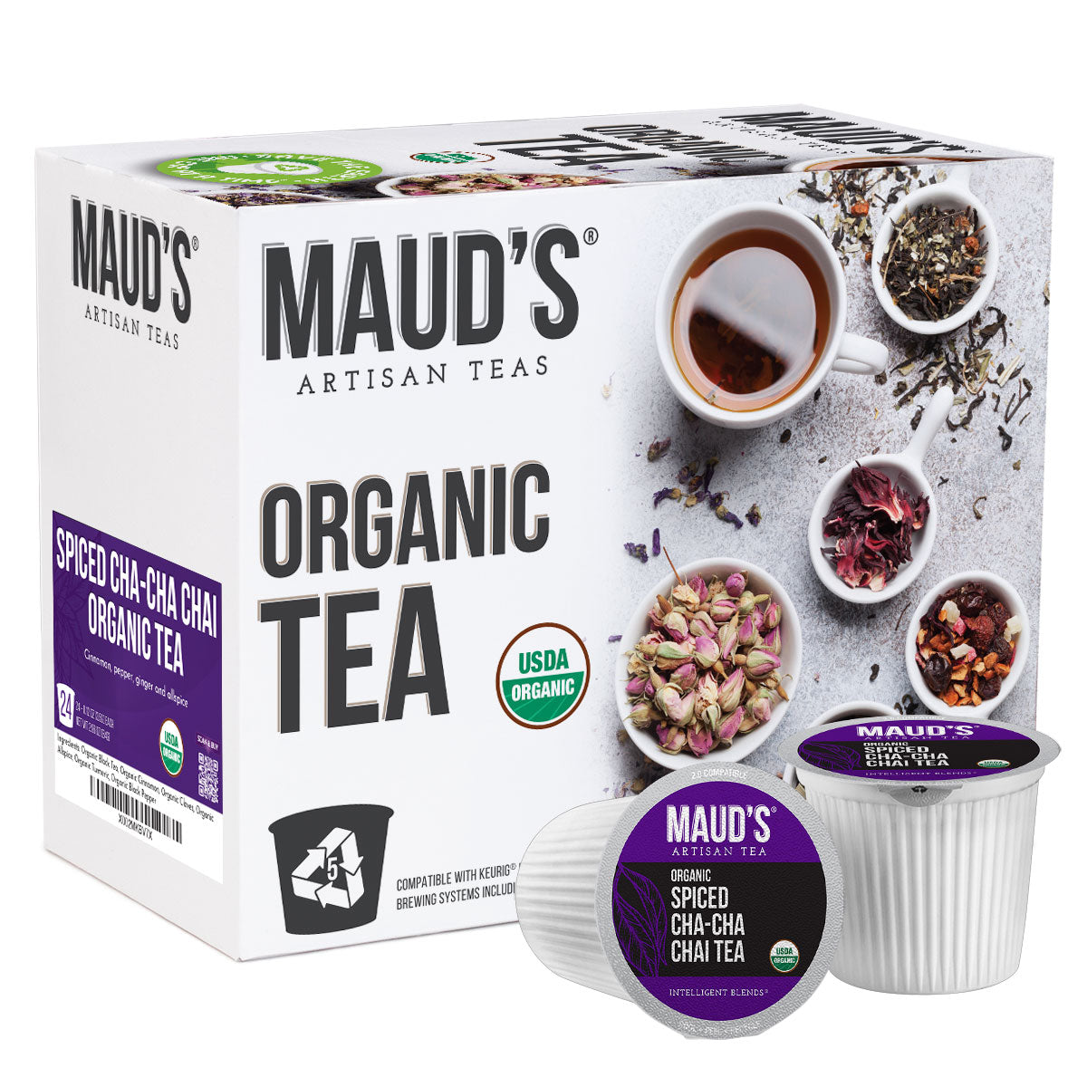 Maud's Organic Chai Tea Pods - 24ct