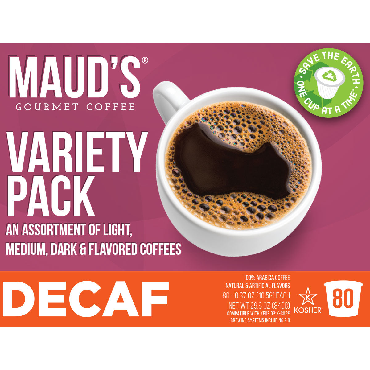 decaf k cup coffee variety