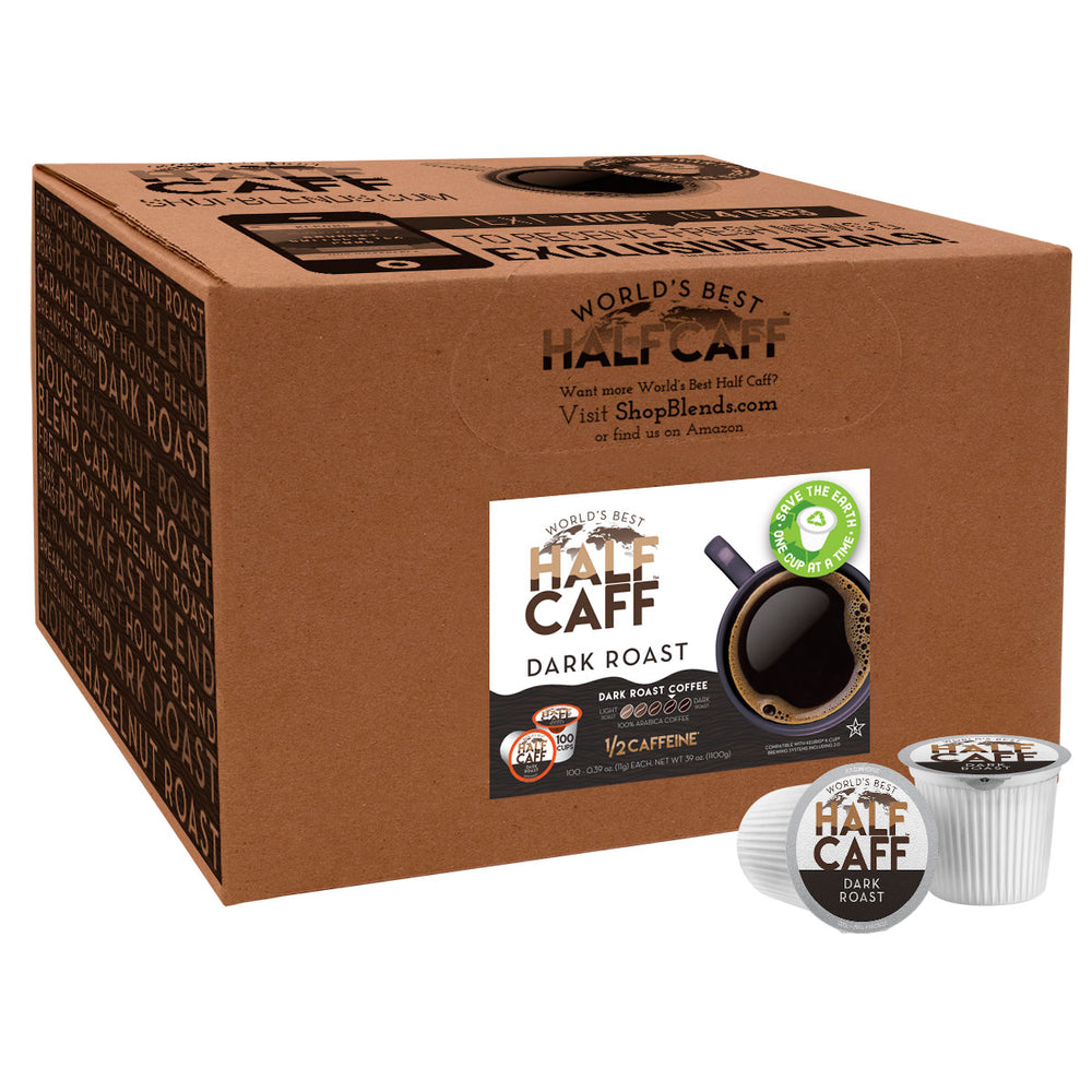 World's Best Half Caff™ Dark Roast Coffee Pods - 100ct
