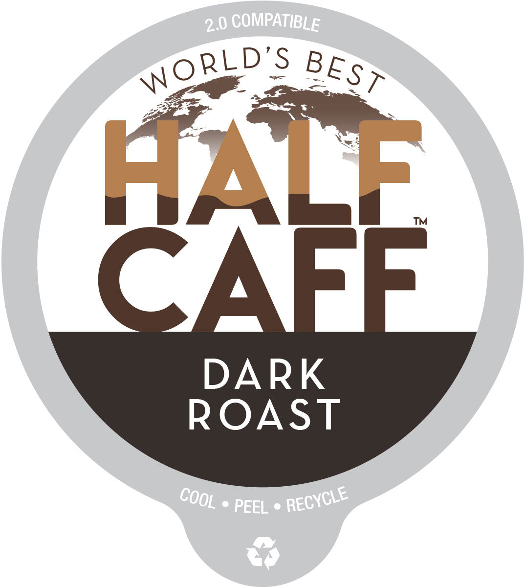 World's Best Half Caff™ Dark Roast Coffee Pods - 100ct